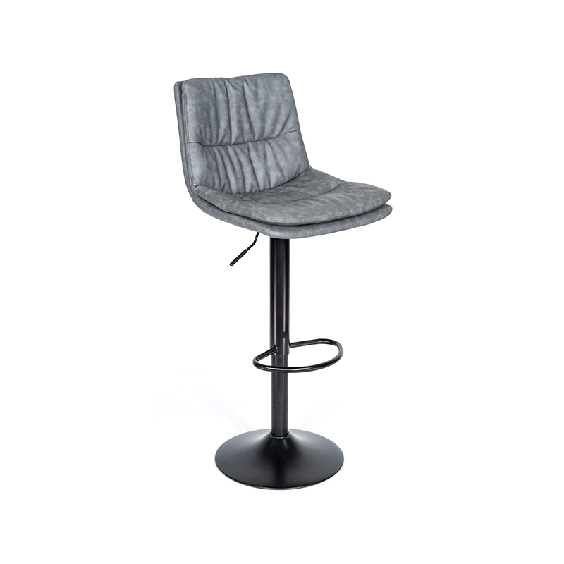 Grauer 360 Grad drehbarer Armless Barstuhl, geeignet für Bar, Zuhause, Küche