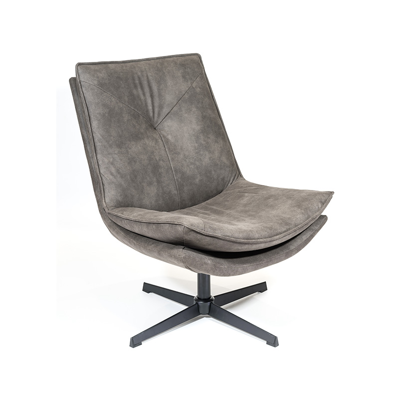 PU rotierende Lounge Stuhl/Akzentstuhl/Freizeitstuhl/gelegentlicher Stuhl mit Metallbasis